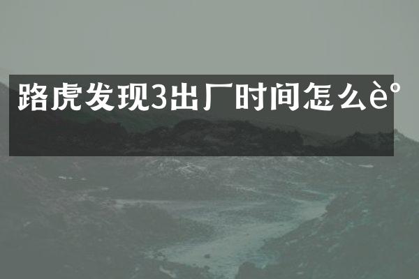 路虎发现3出厂时间怎么调
