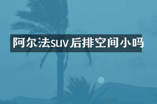 阿尔法suv后排空间小吗