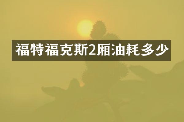 福特福克斯2厢油耗多少