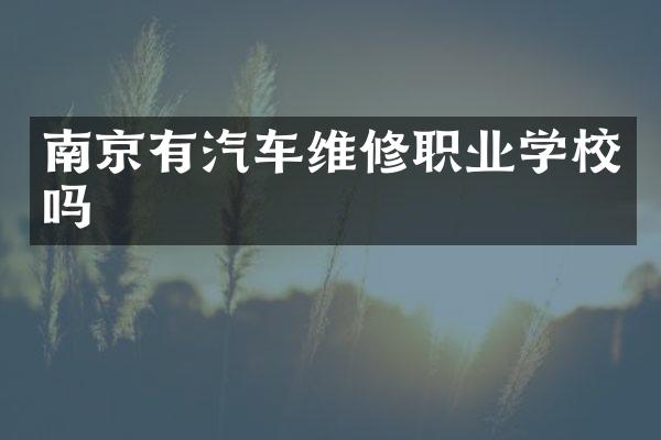 南京有汽车维修职业学校吗