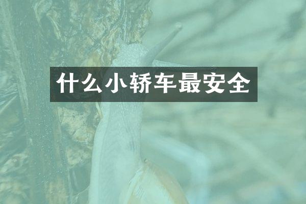 什么小轿车最安全