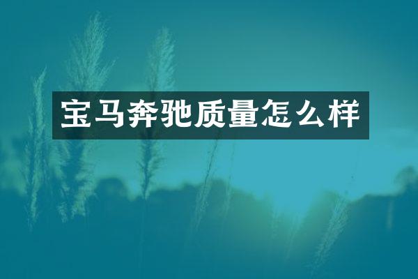 宝马奔驰质量怎么样