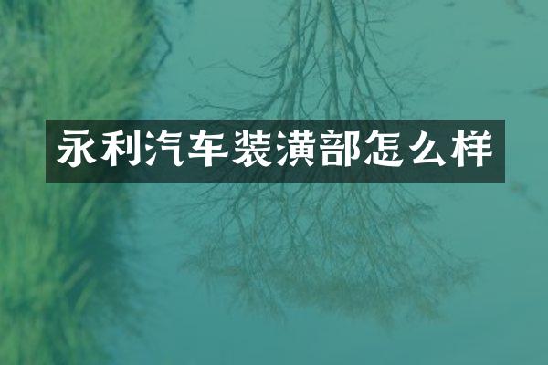 永利汽车装潢部怎么样