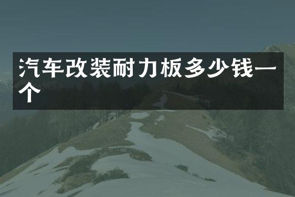 汽车改装耐力板多少钱一个