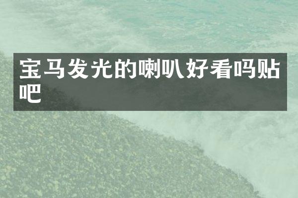 宝马发光的喇叭好看吗贴吧