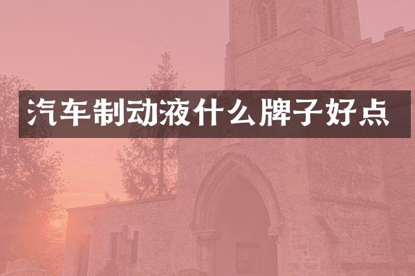 汽车制动液什么牌子好点