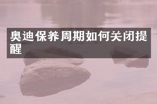 奥迪保养周期如何关闭提醒