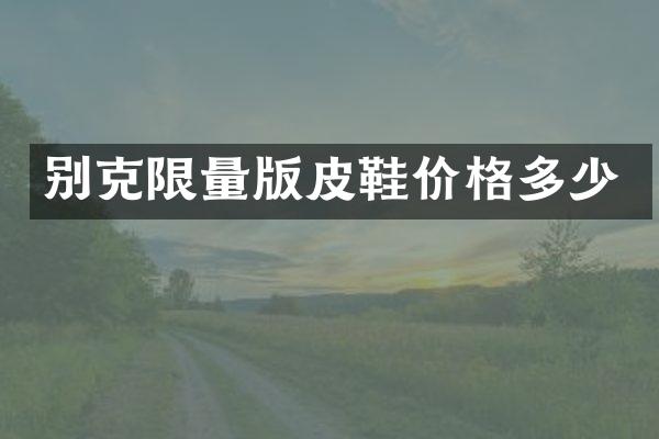 别克限量版皮鞋价格多少