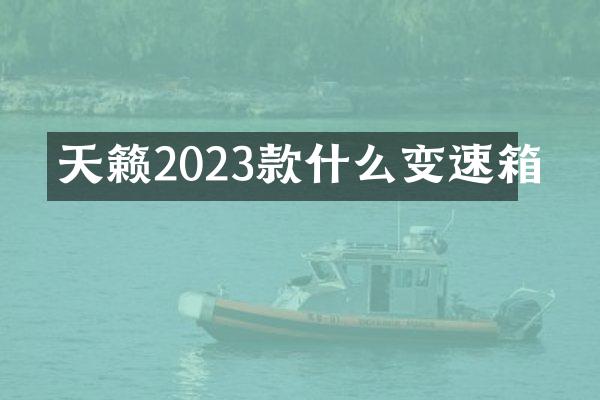 天籁2023款什么变速箱