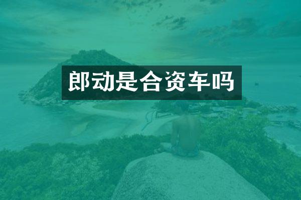 郎动是合资车吗