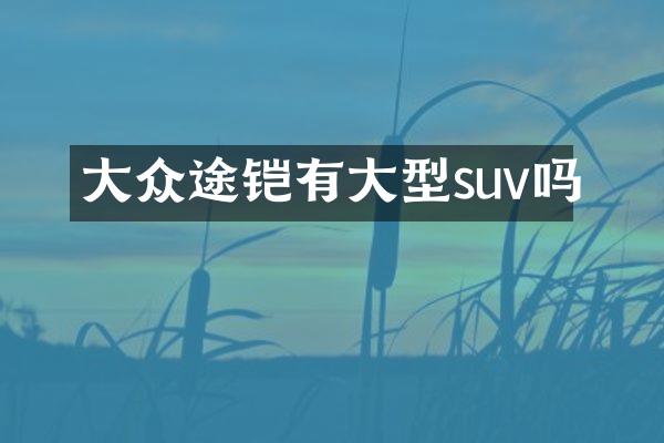 大众途铠有大型suv吗
