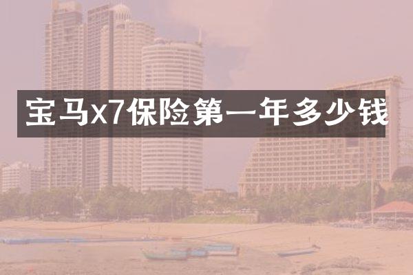 宝马x7保险第一年多少钱