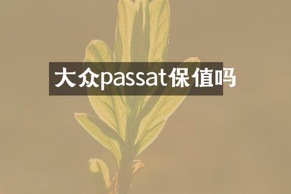 大众passat保值吗