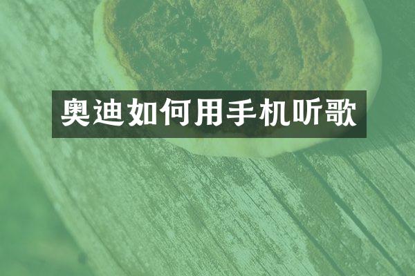 奥迪如何用手机听歌