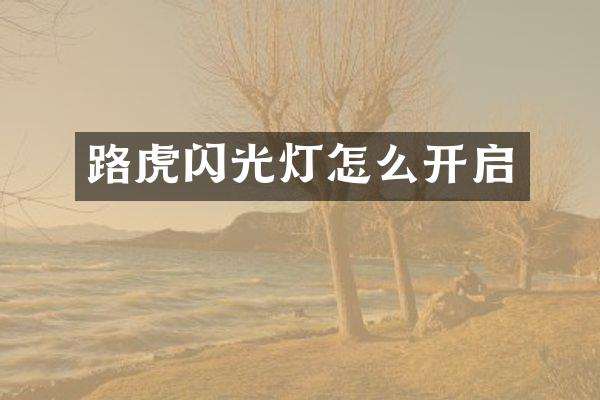 路虎闪光灯怎么开启