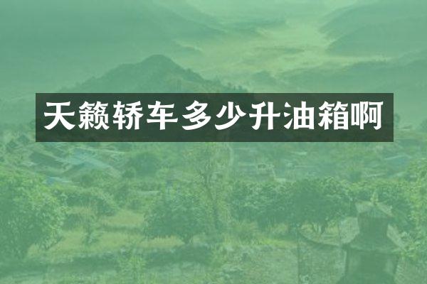 天籁轿车多少升油箱啊