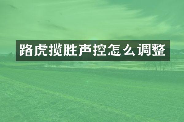 路虎揽胜声控怎么调整