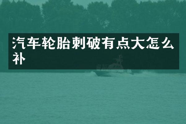 汽车轮胎刺破有点大怎么补