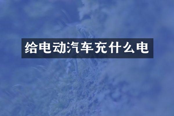 给电动汽车充什么电