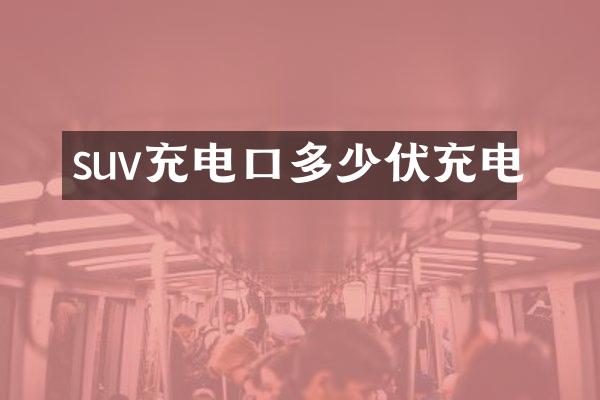 suv充电口多少伏充电