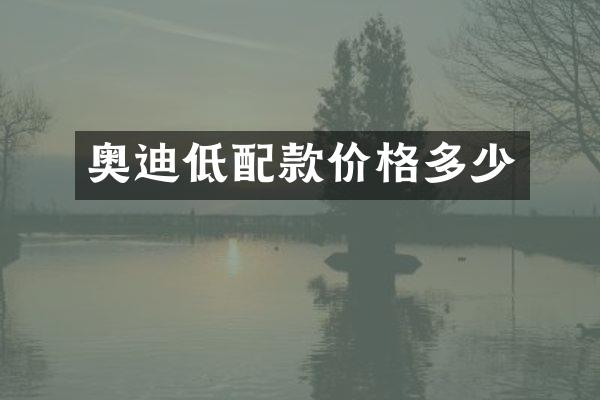 奥迪低配款价格多少