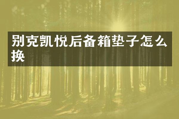 别克凯悦后备箱垫子怎么换