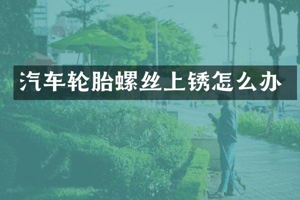 汽车轮胎螺丝上锈怎么办
