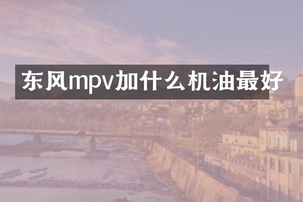 东风mpv加什么机油最好