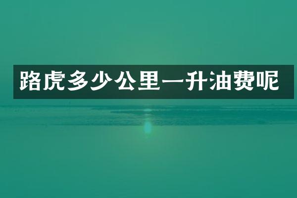 路虎多少公里一升油费呢