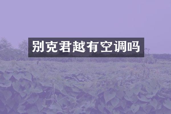 别克君越有空调吗