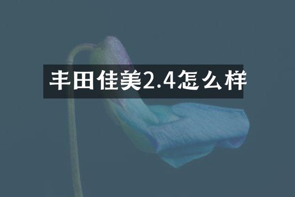 丰田佳美2.4怎么样