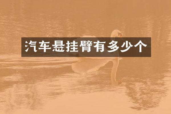 汽车悬挂臂有多少个