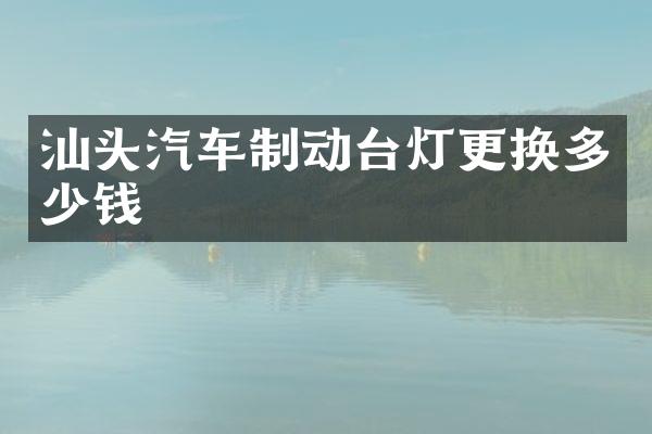 汕头汽车制动台灯更换多少钱
