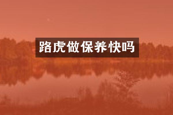 路虎做保养快吗