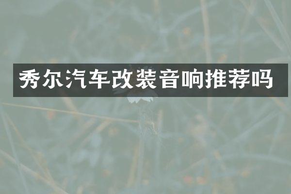 秀尔汽车改装音响推荐吗