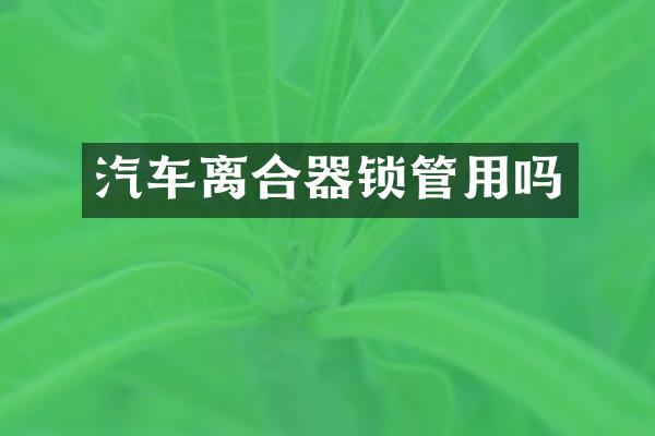 汽车离合器锁管用吗