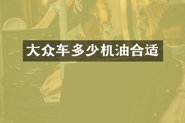 大众车多少机油合适