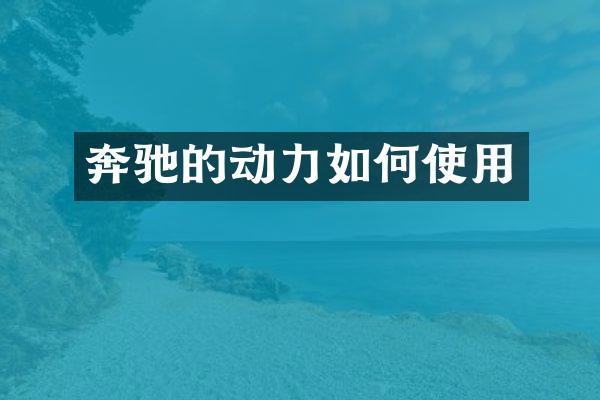 奔驰的动力如何使用