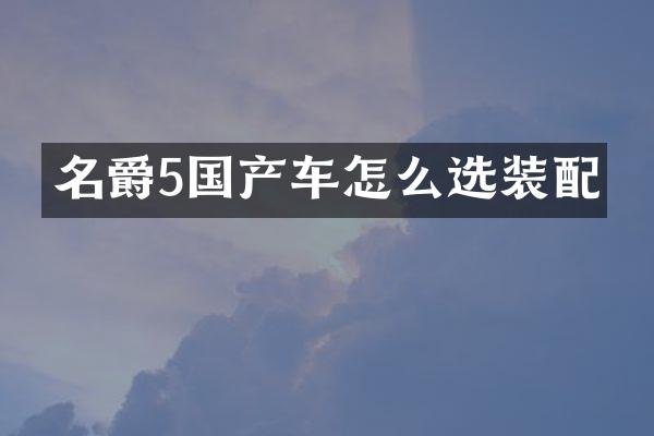 名爵5国产车怎么选装配