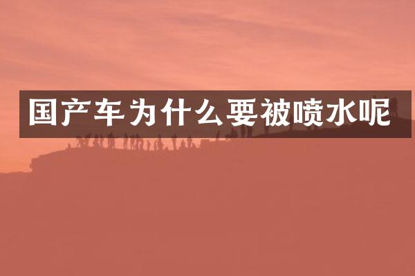 国产车为什么要被喷水呢