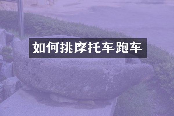 如何挑摩托车跑车