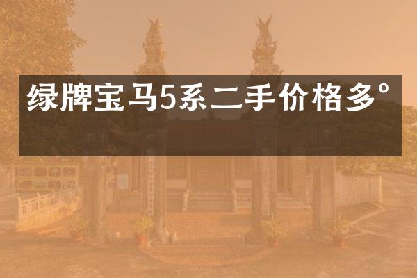 绿牌宝马5系二手价格多少