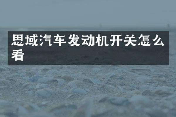 思域汽车发动机开关怎么看