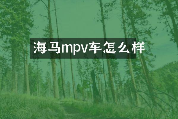 海马mpv车怎么样