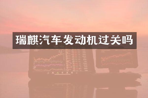 瑞麒汽车发动机过关吗