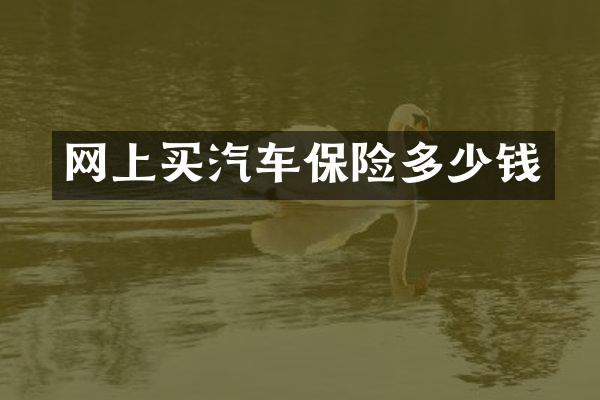 网上买汽车保险多少钱