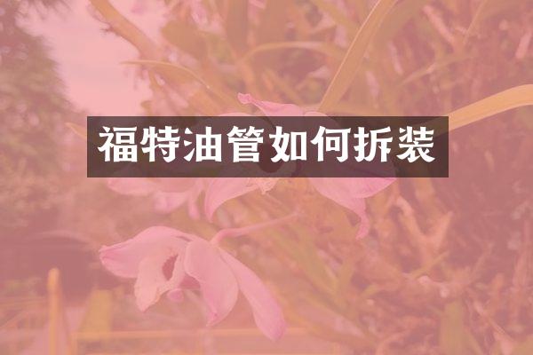福特油管如何拆装