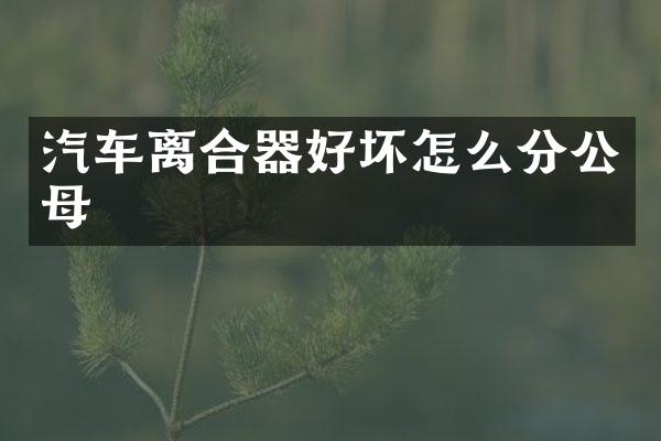 汽车离合器好坏怎么分公母