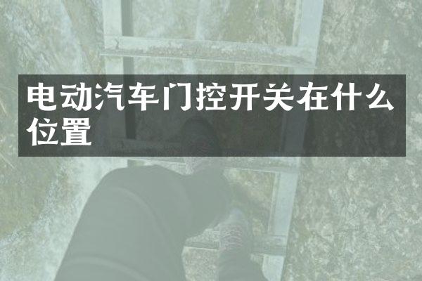 电动汽车门控开关在什么位置