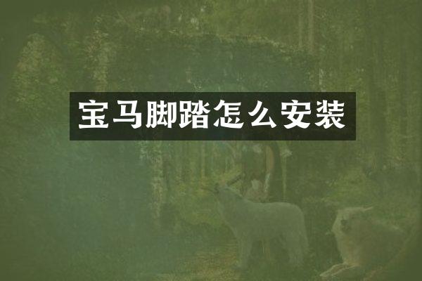 宝马脚踏怎么安装